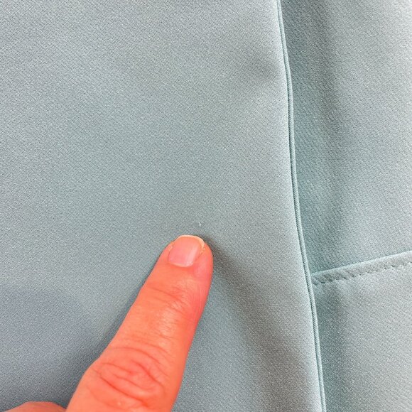 Chico's Black Label Slim Fit Women's Turquoise Back Zip Pants Sz 16 NWT - Picture 8 of 8